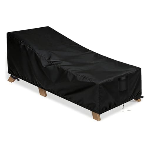 Rilime 420D Waterproof Outdoor Lounge Chair Cover 86"L x 34"W x 32"H
