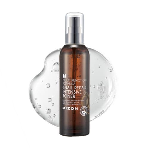 MIZON Snail Repair Intensive Toner Snail Mucin Hyaluronic Acid Adenosine Centella Asiatica Moisturizer Fine Line Treatment Safe Formula Korean Skincare (3.38 fl oz)