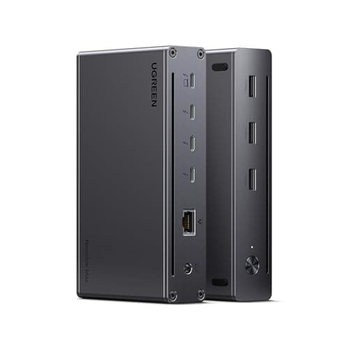UGREEN 8-in-1 Thunderbolt 4 Docking Station, 40Gbps TB4 Hub, 3xTBT4 Dual 4K@60Hz or Single 8K Display, 85W Charging, Gigabit Ethernet, 3xUSB A 3.2, Revodok Max 208 Dock for Mac M1/M2/M3/M4 Pro/Max