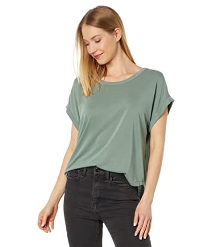 Lucky Brand Sandwash Dolman Tee Loden Green LG (US 10-12)