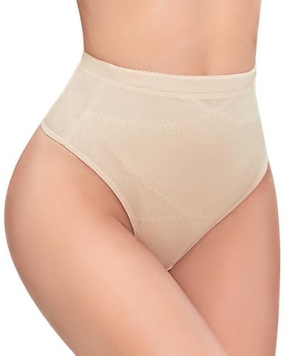 SIMIYA Thong Shapewear Tummy Control Mid-Rise Body Shaper Tummy Control For Women Firm Stomach Shapewear Thong Underwear