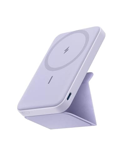 Anker 622 Magnetic Battery (MagGo), 5,000mAh Foldable Magnetic Wireless Portable Charger with Stand and USB-C Port (On the Side), Magsafe-Compatible for iPhone 16/15/14/13 Series