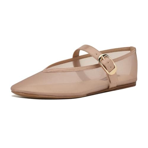 Nine West Women's Vanceen Flat, Light Natural 111, 9
