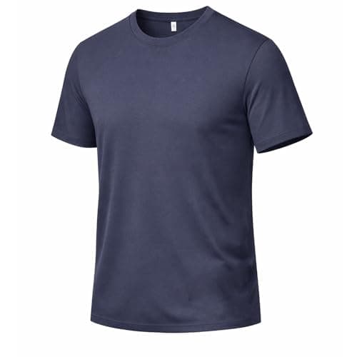 PENRTAIR Men's Workout T-Shirts Moisture Wicking Gym Athletic Running Shirts Odor Mesh Cooling Short Sleeve Tee Dark Blue
