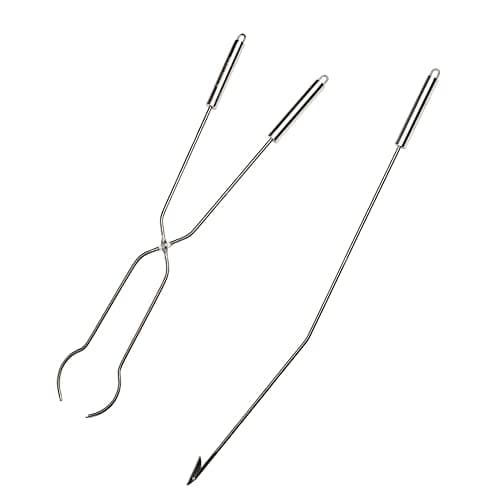 Solo Stove Fire Pit Tools – 2-Piece Set Includes 36.5" Fire Pit Poker and 32" Wood Tongs – Stainless Steel Grabber Tools for Outdoor Campfires, Bonfires, and Fire Pit Accessories