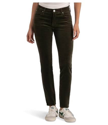 KUT from the Kloth Womens Diana Corduroy Skinny in Olive 12 Inseam: 30