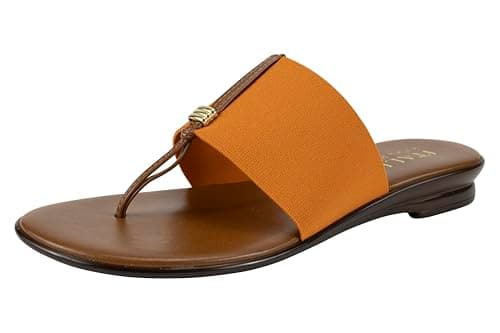 ITALIAN Shoemakers Women's Afia Sandal (Light Orange, US Footwear Size System, Adult, Women, Numeric, Medium, 9.5)
