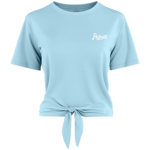 Palmyth Womens Fishing Shirt Tie Front UPF 50+ Quick Dry Tee