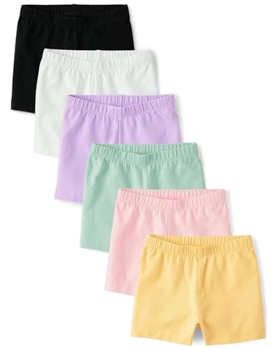 The Children's Place,Baby-Girls,and Toddler Assorted Cartwheel Shorts,Rose Mist 6-Pack,5 Years