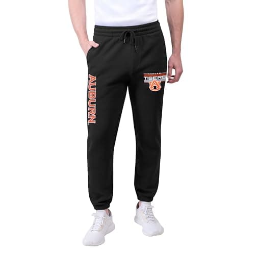 Ultra Game Men's Standard NCAA Official Super Soft Game Day Jogger Sweatpants, Black