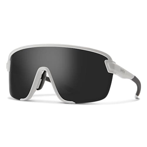 SMITH Bobcat Sunglasses – Shield Lens Performance Sports Sunglasses for Skiing, Biking, MTB, Mountaineering & More – For Men & Women – White + Black ChromaPop Lens