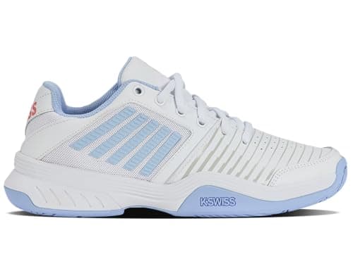 K-Swiss Women's Court Express Tennis Shoe, White/Open Air/Strawberry Ice, 7 M
