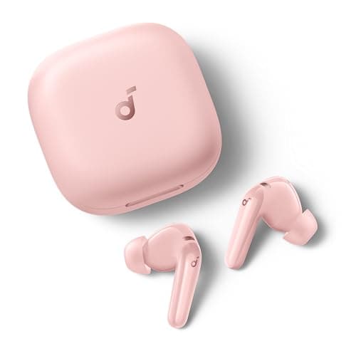 Soundcore P31i by Anker, Real-Time Adaptive Noise Cancelling, Hi-Res Sound, Translation Earbuds, 50H Playtime, Wireless Earbuds, Bluetooth Earphones, Spatial Audio, Fast Charging, IP55 (Pink)