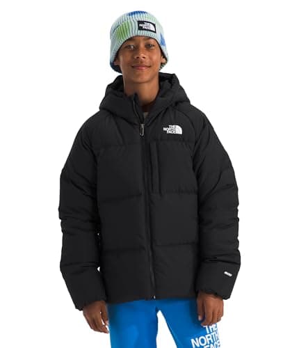 The North Face Boys' Down Hooded Jacket | Water Repellent, 600 Fill Recycled Waterfowl Down, Zip Pockets