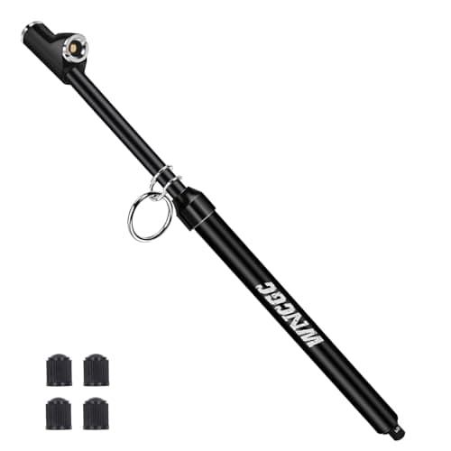 WNCGC Dual Head Tire Pressure Gauge, Heavy Duty Air Gauge Tire Pressure with Two Side Aluminum Scaleplate, Truck Tire Gauges for Tire Pressure Range to 10-150 PSI, Black, 1 Pack