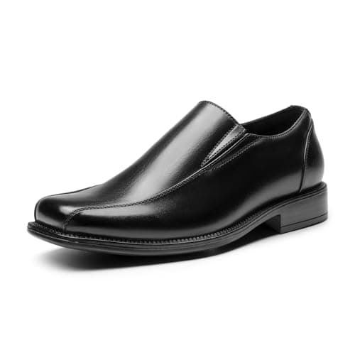 Bruno Marc Men's Slip on Dress Loafers Shoes,Size 7.5W,Black,STATEWIDE-01