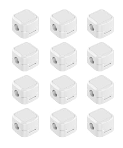 GIBENUO 12 Pack Cord Organizer Holder, Office Desk Accessories Desk Cable Management Magnetic Easy Open,Organize Phone Charging Cords Wire Holder Organizer Neatly for Office Car Desk Nightstand(White)