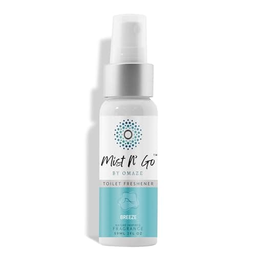 Mist N' Go by Omaze Travel Odor Eliminator - Toilet Spray for Bathroom Air Freshener - Daily Pack (2oz x1 + 1oz x1)