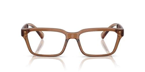 Armani Exchange A|X AX3116 Prescription Eyewear Frames, Shiny Transparent Brown/Demo Lens, 55 mm