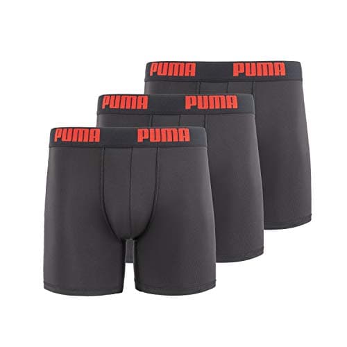 PUMA Men's 3 Pack Boxer Brief, Black, X-Large