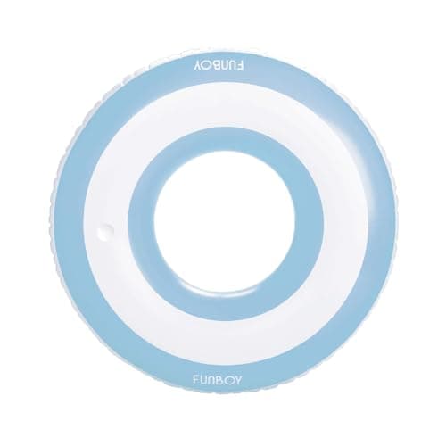 FUNBOY 46" Light Blue Stripe Pool Float Inner Tube with Cup Holder