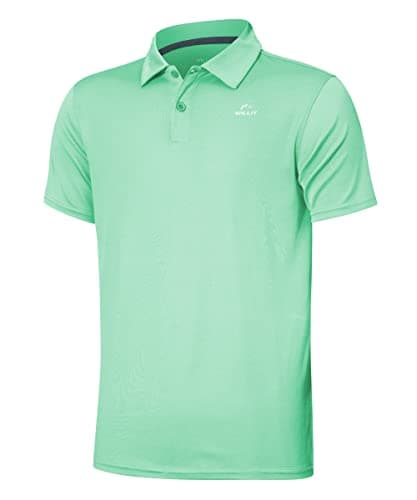 Willit Boys' Golf Polo Shirts Short Sleeve Youth Athletic Shirts Kids Quick Dry Active Shirts UPF 50+ Light Green M Husky