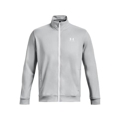 Under Armour Men's Sportstyle Tricot Jacket, (011) Mod Gray / / White, X-Small