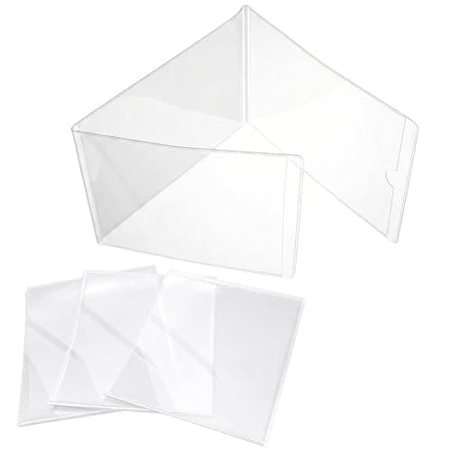 Fukaisu 4pcs 2025-2026 Mahjong Card Holder, Transparent Mahjong Card Sleeve Scratch-Resistant & Waterproof Protector Cover for NMJL Large