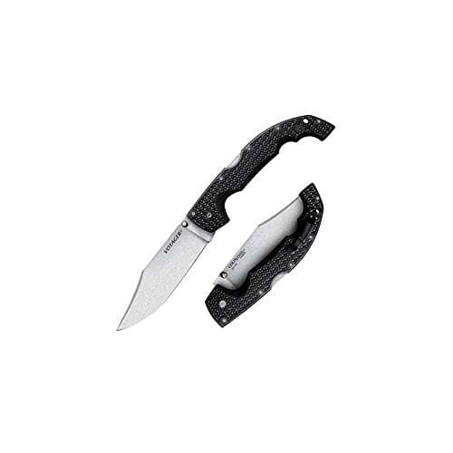 COLD STEEL XL Voyager 5.5" AUS10A Clip Point Razor-Sharp Blade 6.75" Griv-Ex Handle Everyday Carry Tactical Folding Knife w/Tri-Ad Lock