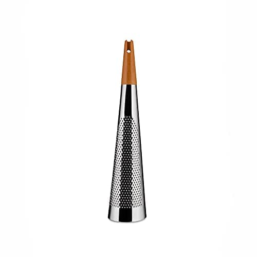 Alessi "Todo" Giant Cheese And Nutmeg Grater in Steel And Wood, Silver