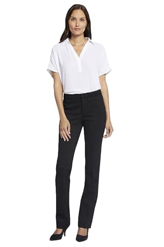 NYDJ Women's Ponte Trouser Pant, black, 12