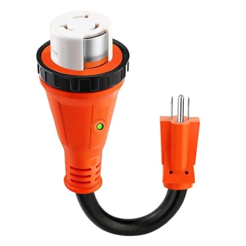 Ficstar RV 50 Amp to 110 Adapter with Locking Connector, 5-15P to SS2-50R