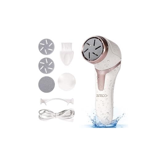 Electric Foot Callus Remover with Dander Vacuum, Rechargeable Waterproof 3 Roller & 2 Speeds Foot File,Professional Portable Pedicure Tool for Care of Dead Skin,Chapped,Callus,Cracks