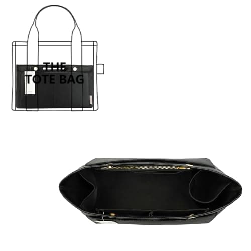 ZTUJO Purse Organizer Insert For Handbag & Tote Shaper,Tote Bag Organizer Insert For Speedy Neverful, 6 Sizes(Small, Silky Black)