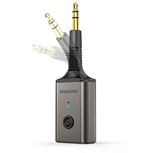 MaedHawk Rotatable Bluetooth 5.3 Wireless Aux Audio Receiver for car