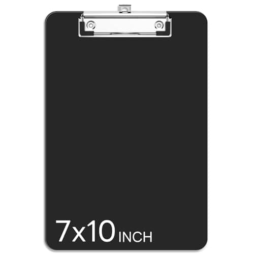 Zoenley Small Black Clipboard, A5 Clip Board