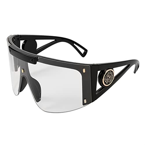 FEISEDY One Piece Oversized Sunglasses for Men Women Big Shades Wrap Shield Sunglasses for Cycling Driving Vacation B4027