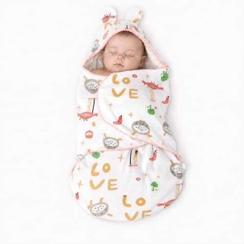 Joy-Crafted FBL Baby Sleep Sack & Swaddle Blanket, Woodland Love, 3M (0-3)