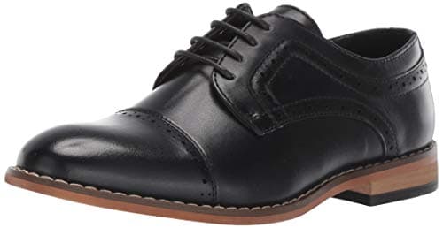 Stacy Adams Boys' Dickinson Cap-Toe Oxford, Black, 13 M US Big Kid