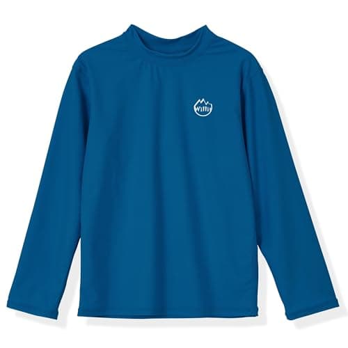 Willit Boy/Toddler Rash Guard Swim Shirt Long Sleeve Navy Blue 3-6 Months