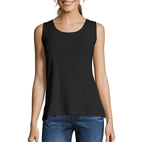 Hanes Women's Shirts, Women’s Mini-Ribbed Cotton Tank Tops, Women’s Sleeveless T-Shirts, Women’s Tanks, XXL