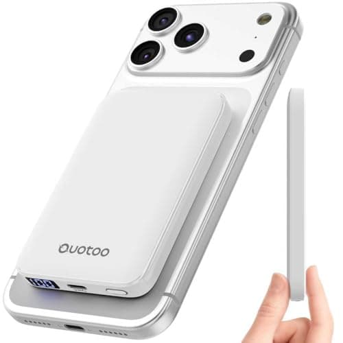Ouotoo New for Magsafe Portable Charger,5000mAh Power Bank with Type-C 20W PD Fast Charging Travel, Lightweight and Slim, LED Display for Magsafe Battery Pack for iPhone 17/16/15/14/13/12 All Series
