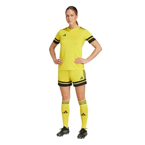 Adidas Women's Squadra 25 Soccer Shorts, Team Yellow/Black, X-Large