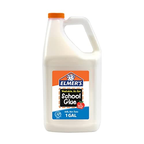Elmer's White Liquid School Glue, 1 Gallon, Safe, Washable, 1 Count, - #1 Teacher Brand, Bulk Arts & Crafts, Projects, Classroom Supplies, Great for Making Slime