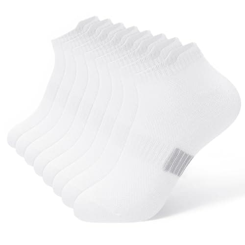 soxitoevy Womens Ankle Socks Womens Athletic Socks Low Cut 5-9 White