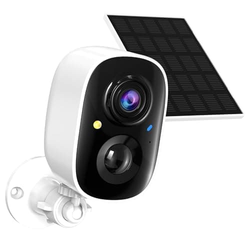 2K FHD Smart Wireless Security Camera Indoor/Outdoor,Solar Powered WiFi Camera with Color Night Vision, Motion Detection, 2-Way Audio, Weatherproof, Cloud/SD Storage for Home Security (2.4GHz Only)