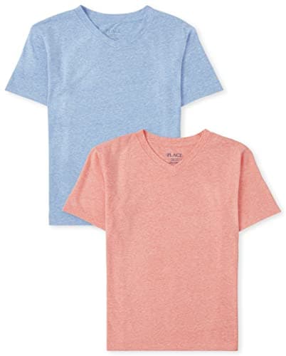 The Children's Place boys The Children's Place V-neck Top 2-pack T Shirt, Multicolor 2-2 Pack, X-Small US