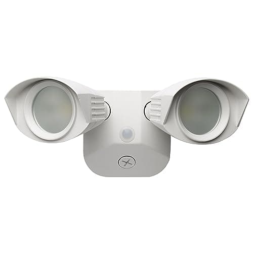 Nuvo 65/210 LED Dual-Head Security Light, 3000K, White
