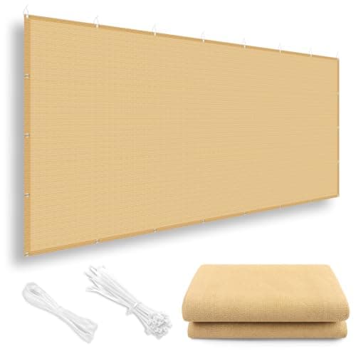 LOVE STORY 6x6 FT Sun Shade Cloth with Grommets for Patio, Sand