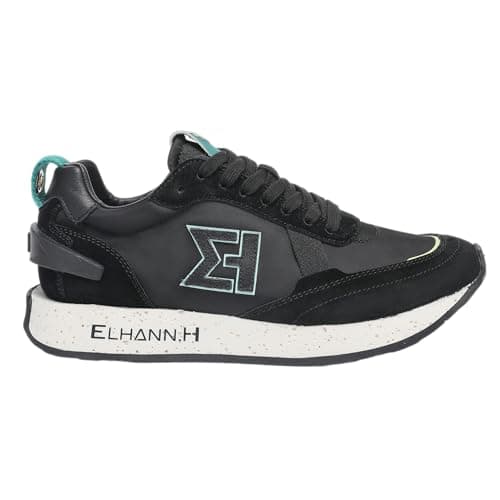 ELHANN.H The SJ688 Sneaker Combines Simple Lines with a Dynamic.Black Size 9